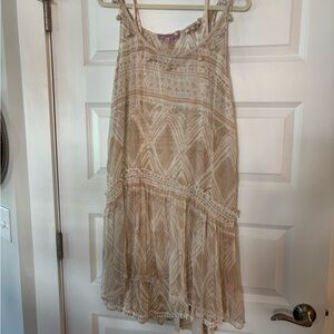 Calypso St. Barth Tan Patterned Top